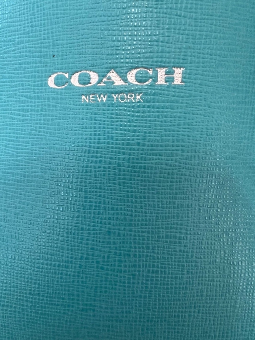 Coach Turquoise Leather Satchel with Silver Hardware - Picture 3 of 7